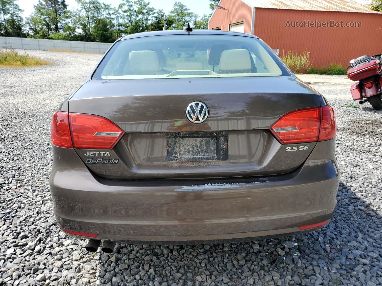 2013 Volkswagen Jetta Se Brown vin: 3VWDP7AJ7DM372223