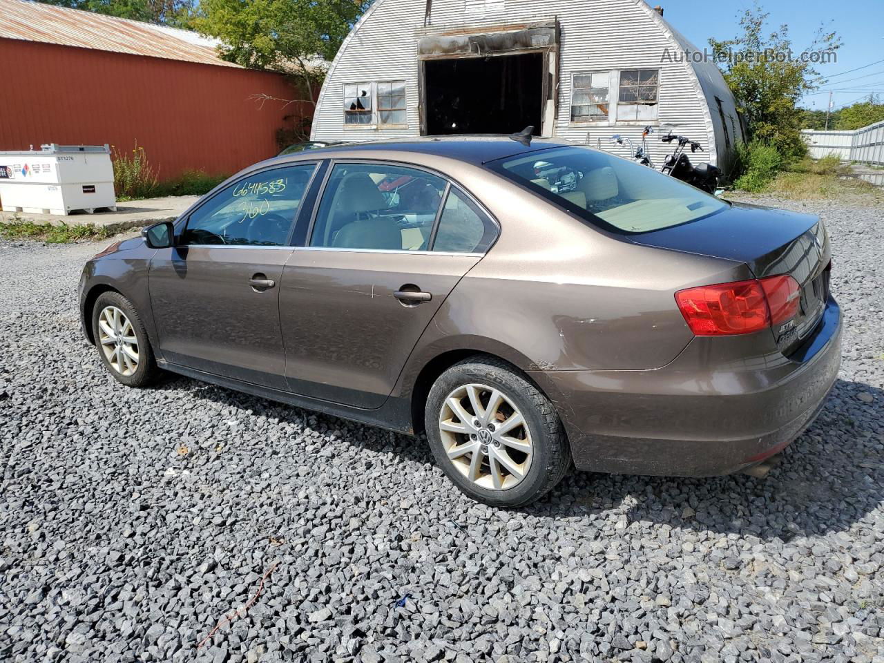 2013 Volkswagen Jetta Se Brown vin: 3VWDP7AJ7DM372223