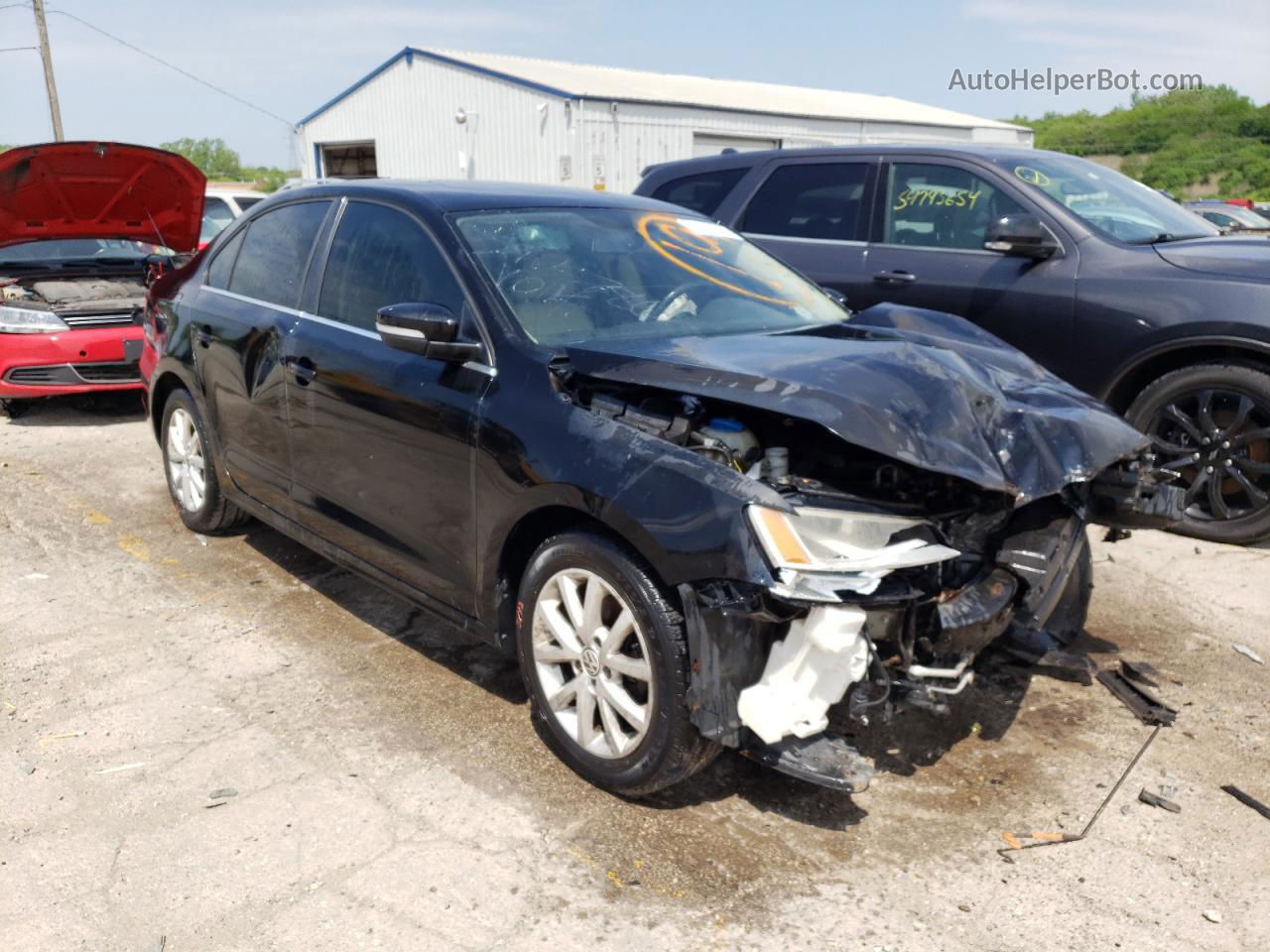 2013 Volkswagen Jetta Se Black vin: 3VWDP7AJ7DM397252