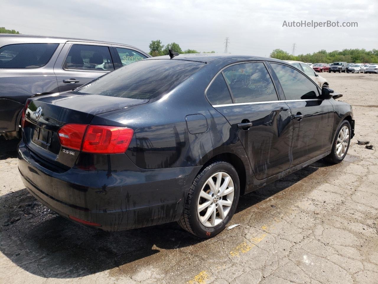 2013 Volkswagen Jetta Se Black vin: 3VWDP7AJ7DM397252