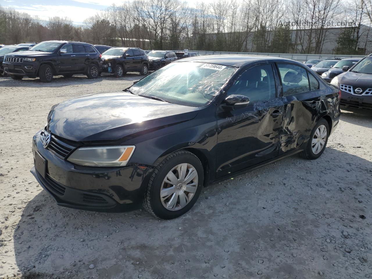 2012 Volkswagen Jetta Se Black vin: 3VWDP7AJ8CM117742