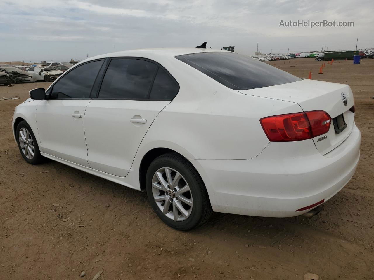 2012 Volkswagen Jetta Se White vin: 3VWDP7AJ8CM128482