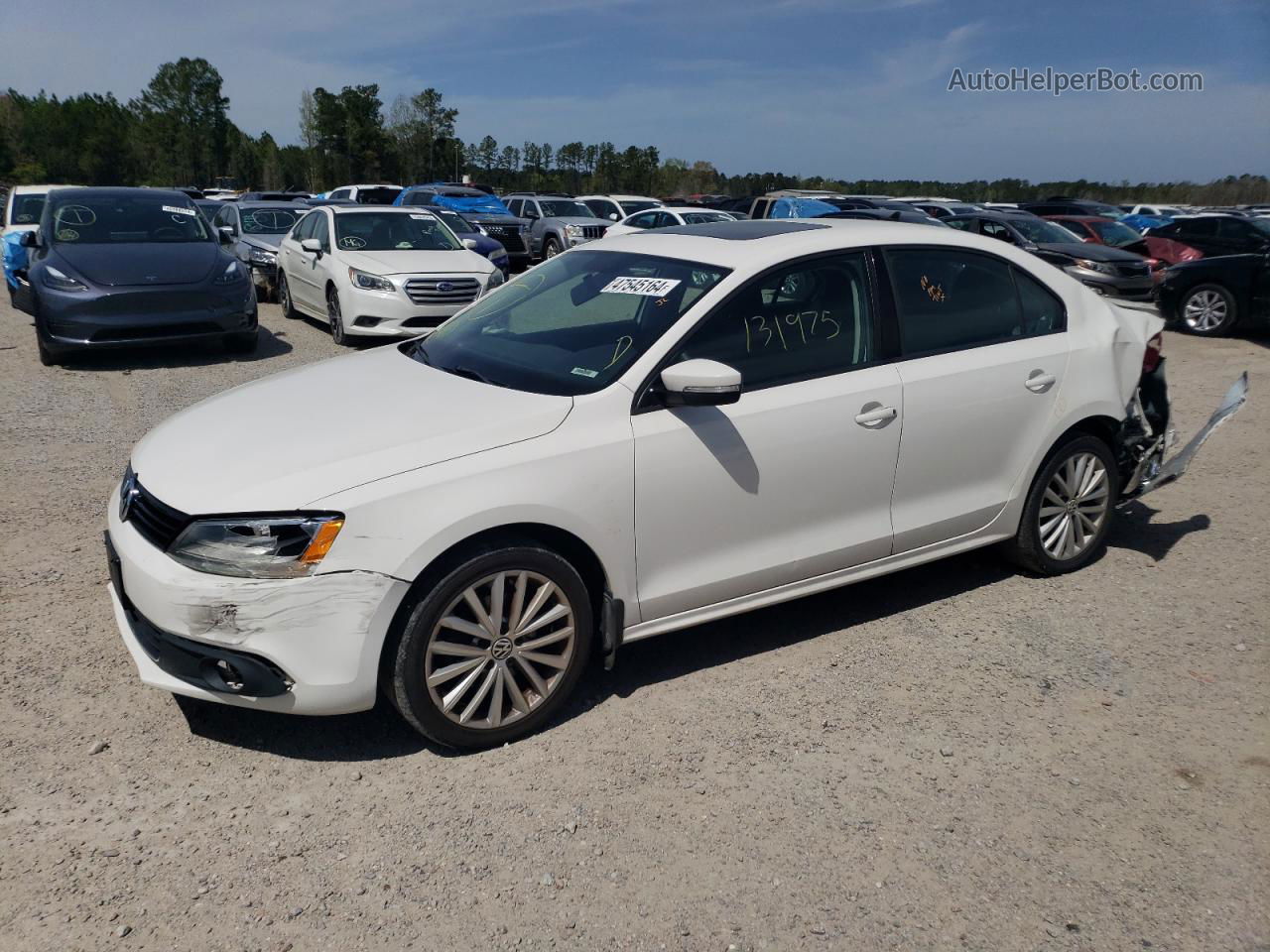 2012 Volkswagen Jetta Se White vin: 3VWDP7AJ8CM309162