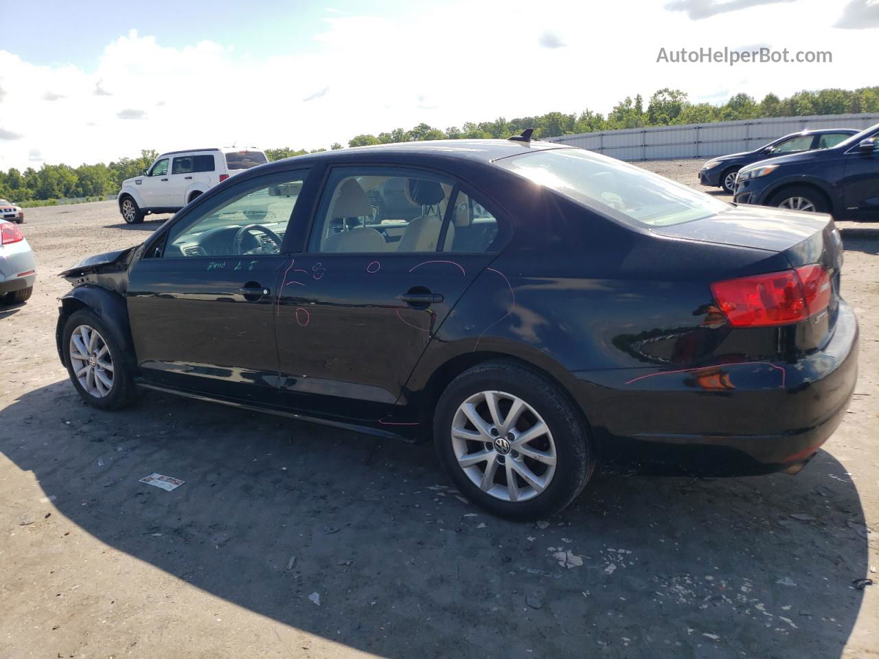 2012 Volkswagen Jetta Se Black vin: 3VWDP7AJ8CM327564