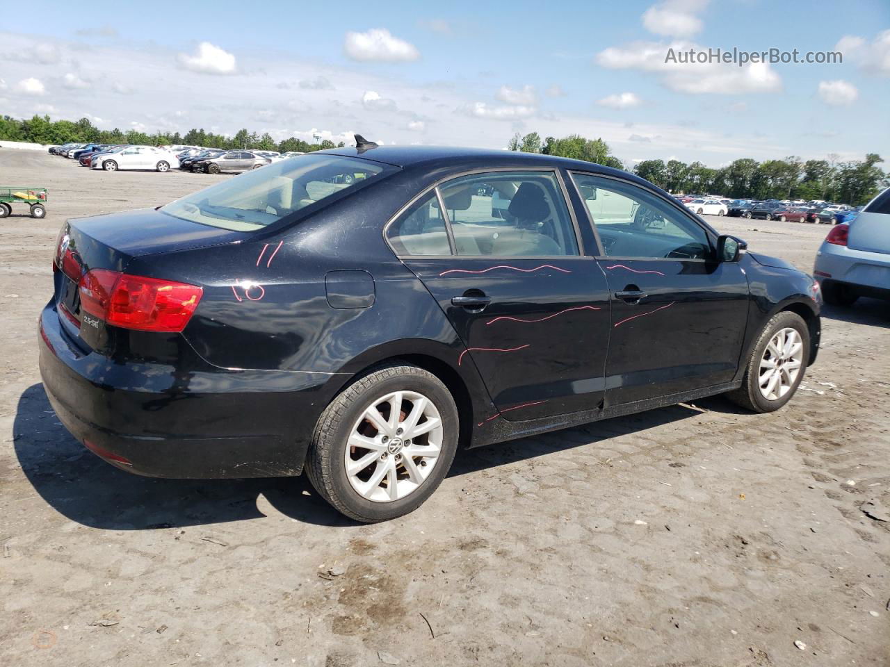 2012 Volkswagen Jetta Se Black vin: 3VWDP7AJ8CM327564