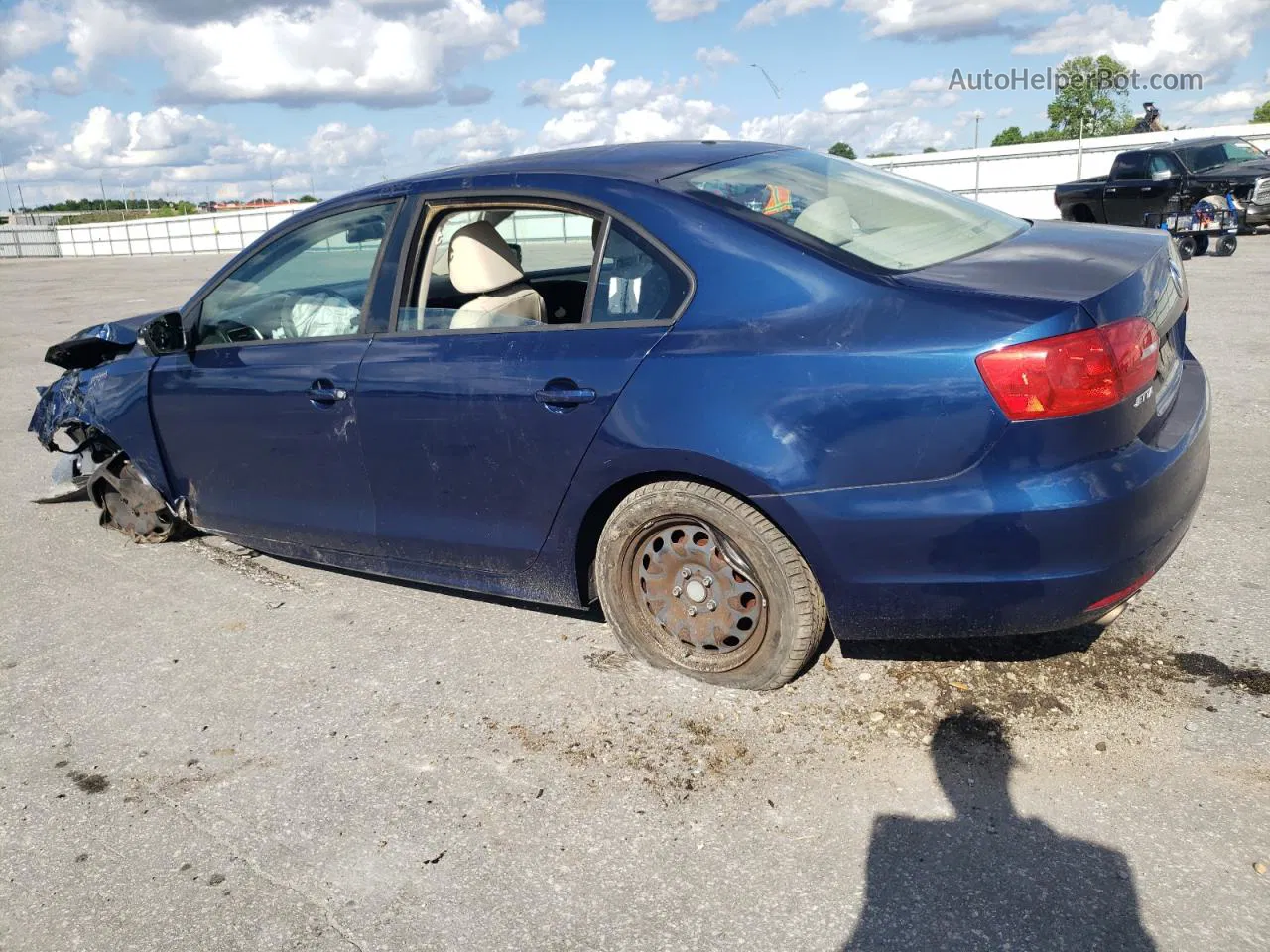 2012 Volkswagen Jetta Se Blue vin: 3VWDP7AJ8CM351296