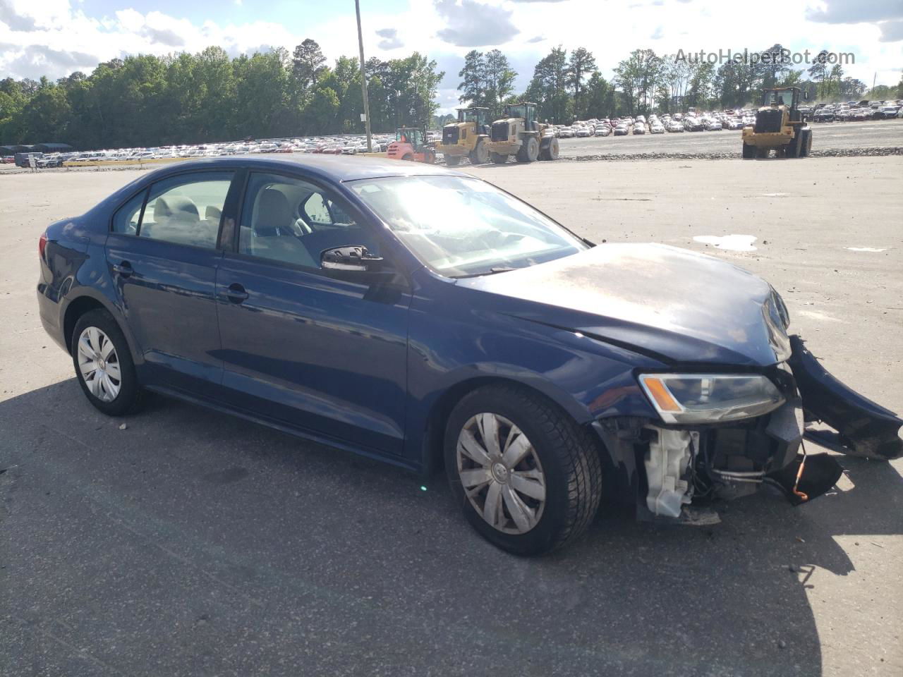 2012 Volkswagen Jetta Se Blue vin: 3VWDP7AJ8CM351296