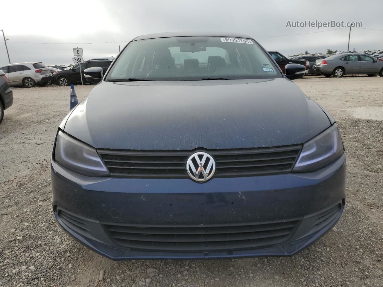 2012 Volkswagen Jetta Se Синий vin: 3VWDP7AJ8CM358958