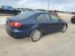 2012 Volkswagen Jetta Se Синий vin: 3VWDP7AJ8CM358958