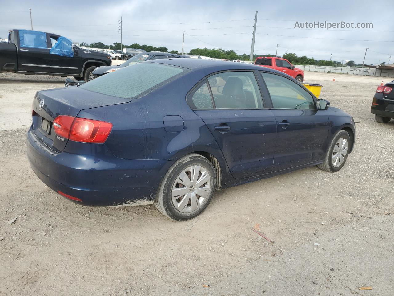 2012 Volkswagen Jetta Se Blue vin: 3VWDP7AJ8CM358958