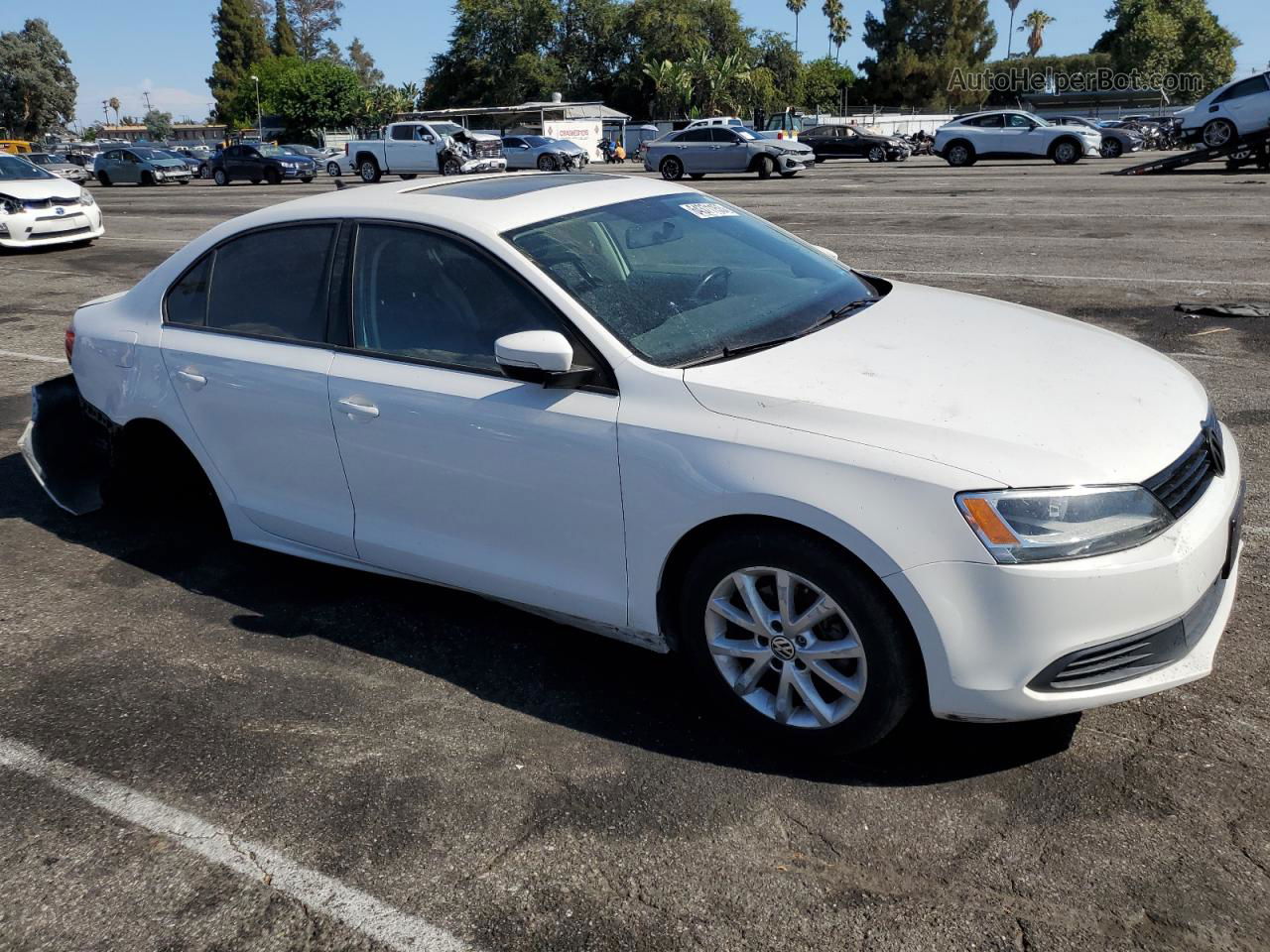 2012 Volkswagen Jetta Se White vin: 3VWDP7AJ8CM370706