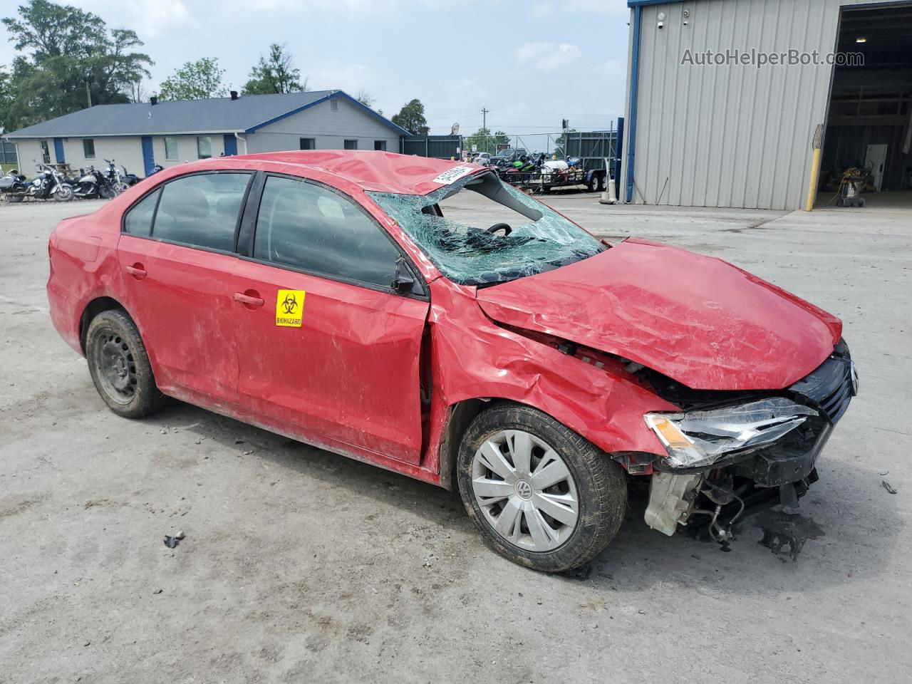 2012 Volkswagen Jetta Se Red vin: 3VWDP7AJ8CM374237