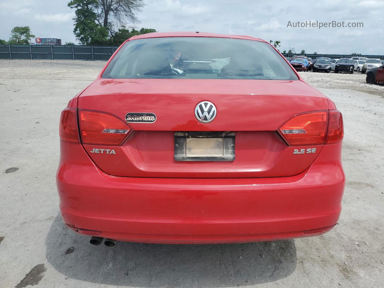 2012 Volkswagen Jetta Se Red vin: 3VWDP7AJ8CM374237