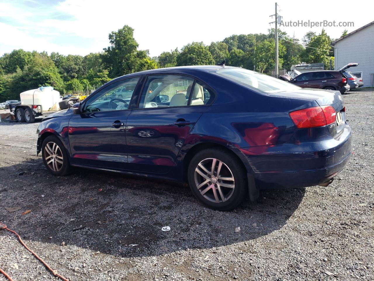 2012 Volkswagen Jetta Se Синий vin: 3VWDP7AJ8CM374304