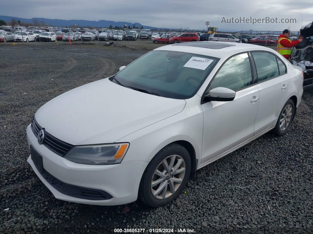 2012 Volkswagen Jetta 2.5l Se White vin: 3VWDP7AJ8CM406393