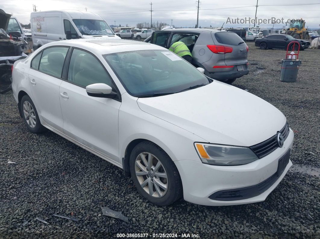 2012 Volkswagen Jetta 2.5l Se White vin: 3VWDP7AJ8CM406393