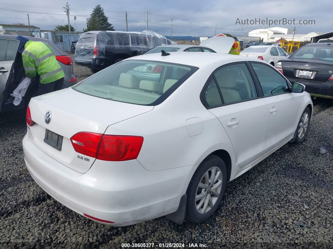 2012 Volkswagen Jetta 2.5l Se White vin: 3VWDP7AJ8CM406393