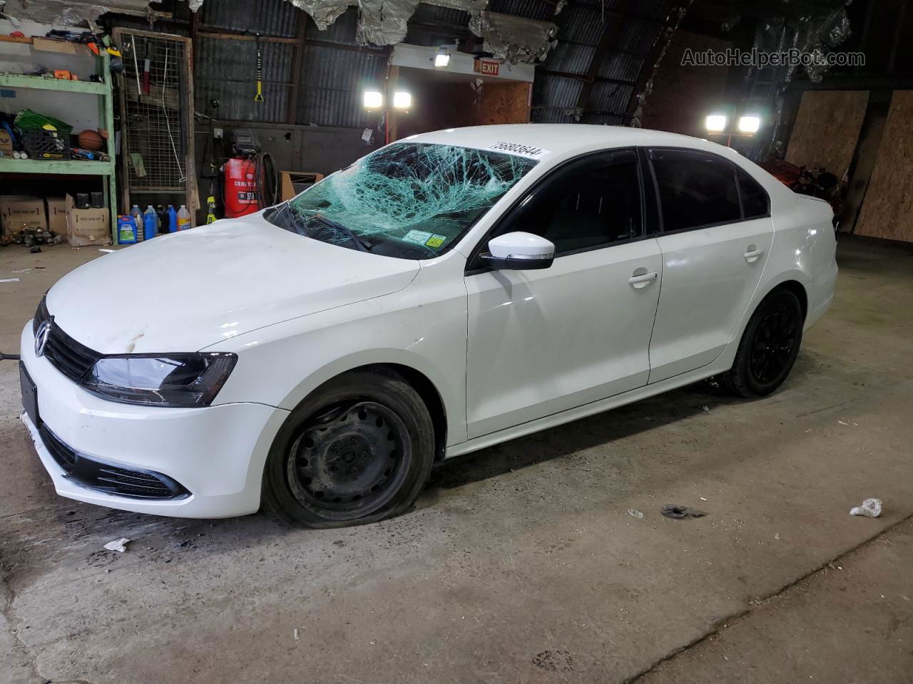 2012 Volkswagen Jetta Se White vin: 3VWDP7AJ8CM461474