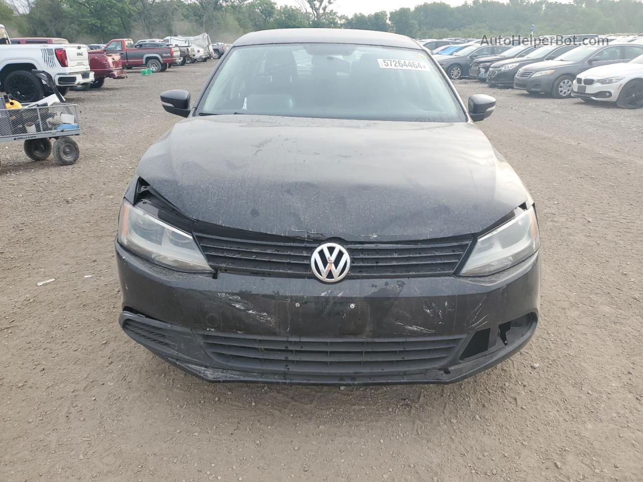 2012 Volkswagen Jetta Se Черный vin: 3VWDP7AJ8CM463323