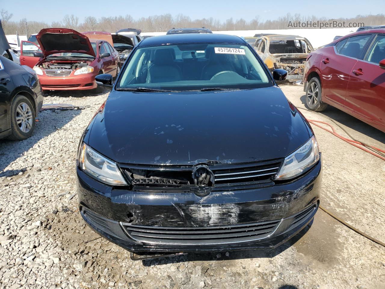 2013 Volkswagen Jetta Se Black vin: 3VWDP7AJ8DM267934