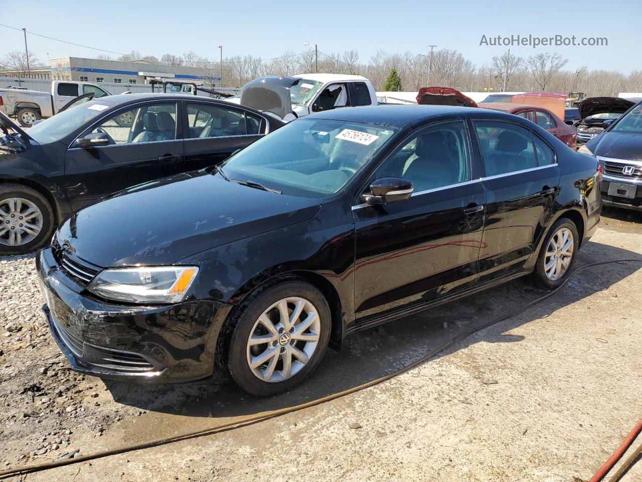 2013 Volkswagen Jetta Se Black vin: 3VWDP7AJ8DM267934