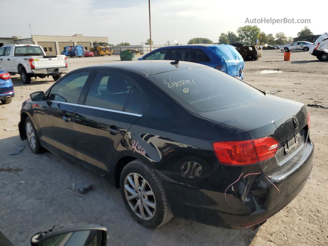 2013 Volkswagen Jetta Se Black vin: 3VWDP7AJ8DM290291