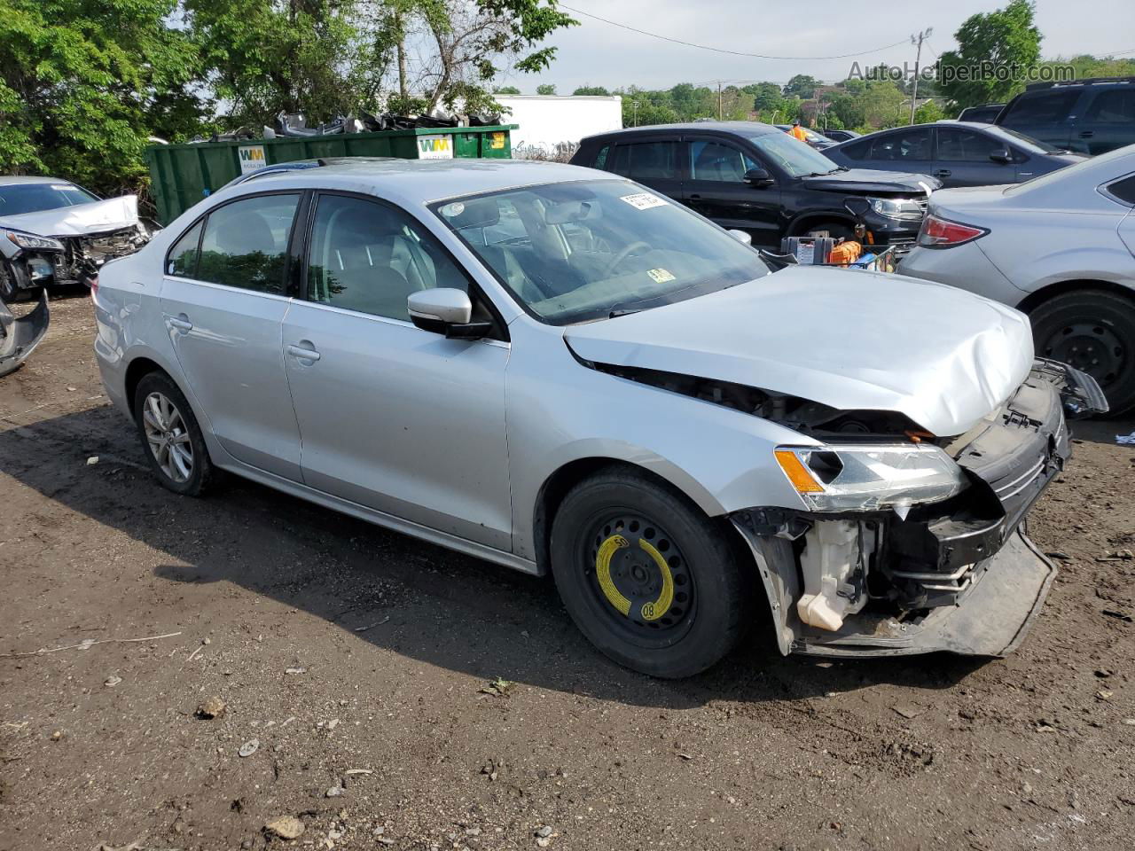 2013 Volkswagen Jetta Se Silver vin: 3VWDP7AJ8DM297158