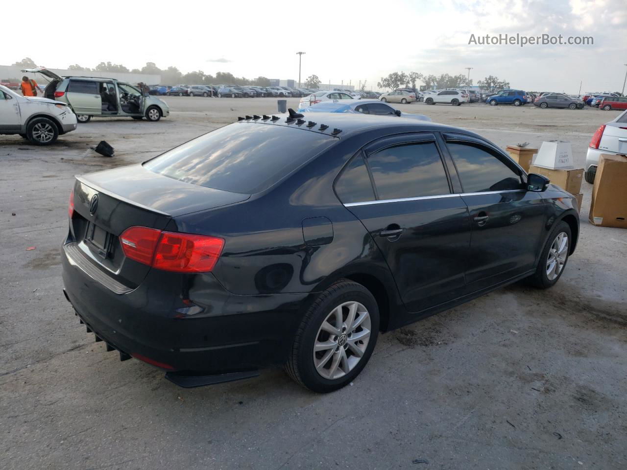 2013 Volkswagen Jetta Se Black vin: 3VWDP7AJ8DM375650