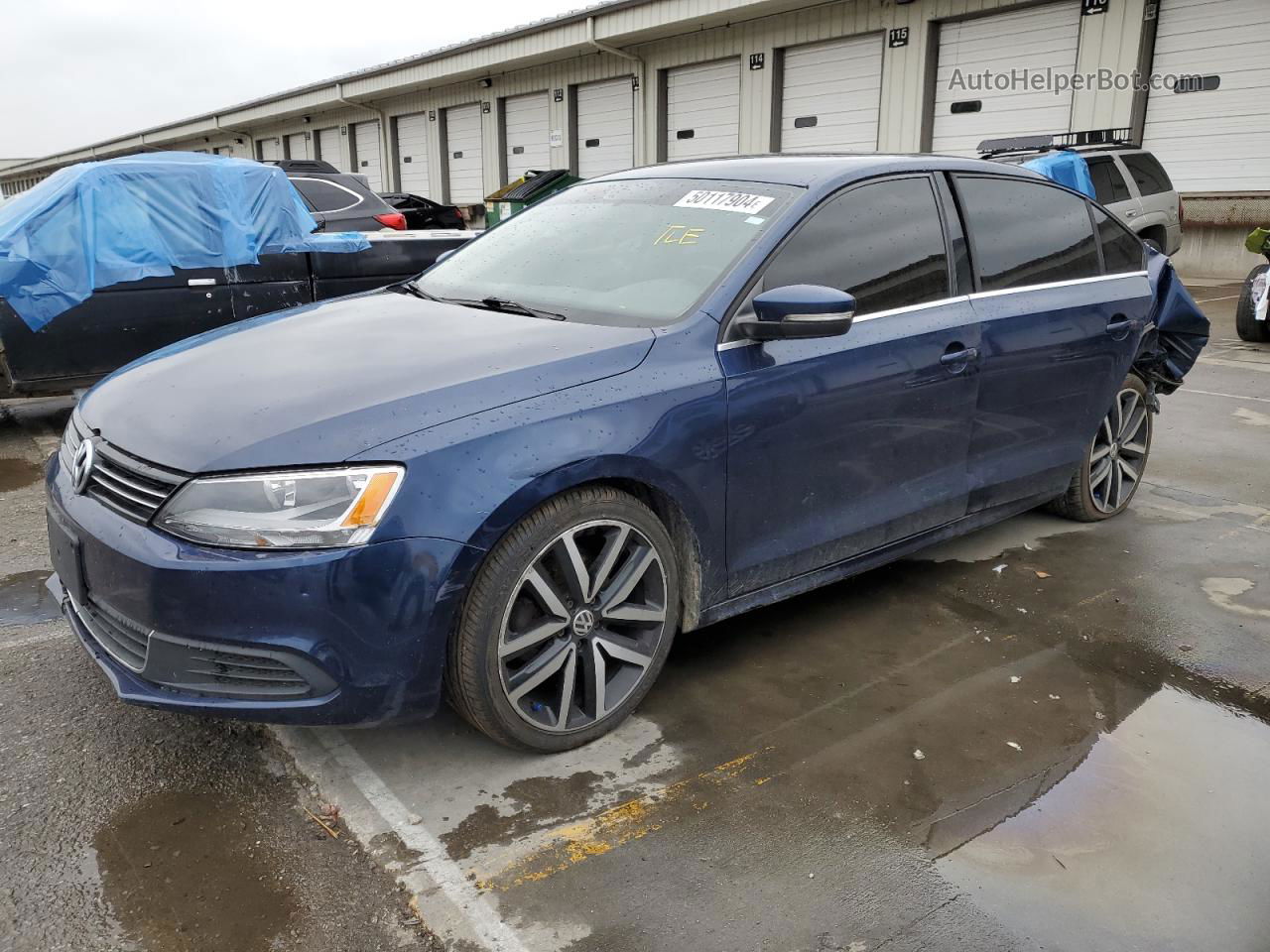 2013 Volkswagen Jetta Se Blue vin: 3VWDP7AJ8DM402863