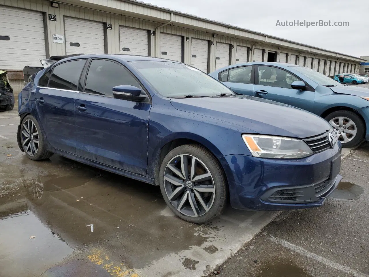 2013 Volkswagen Jetta Se Blue vin: 3VWDP7AJ8DM402863