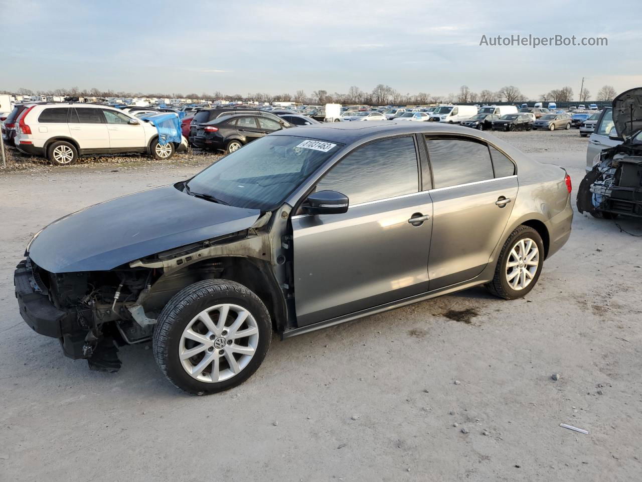 2013 Volkswagen Jetta Se Gray vin: 3VWDP7AJ8DM403639