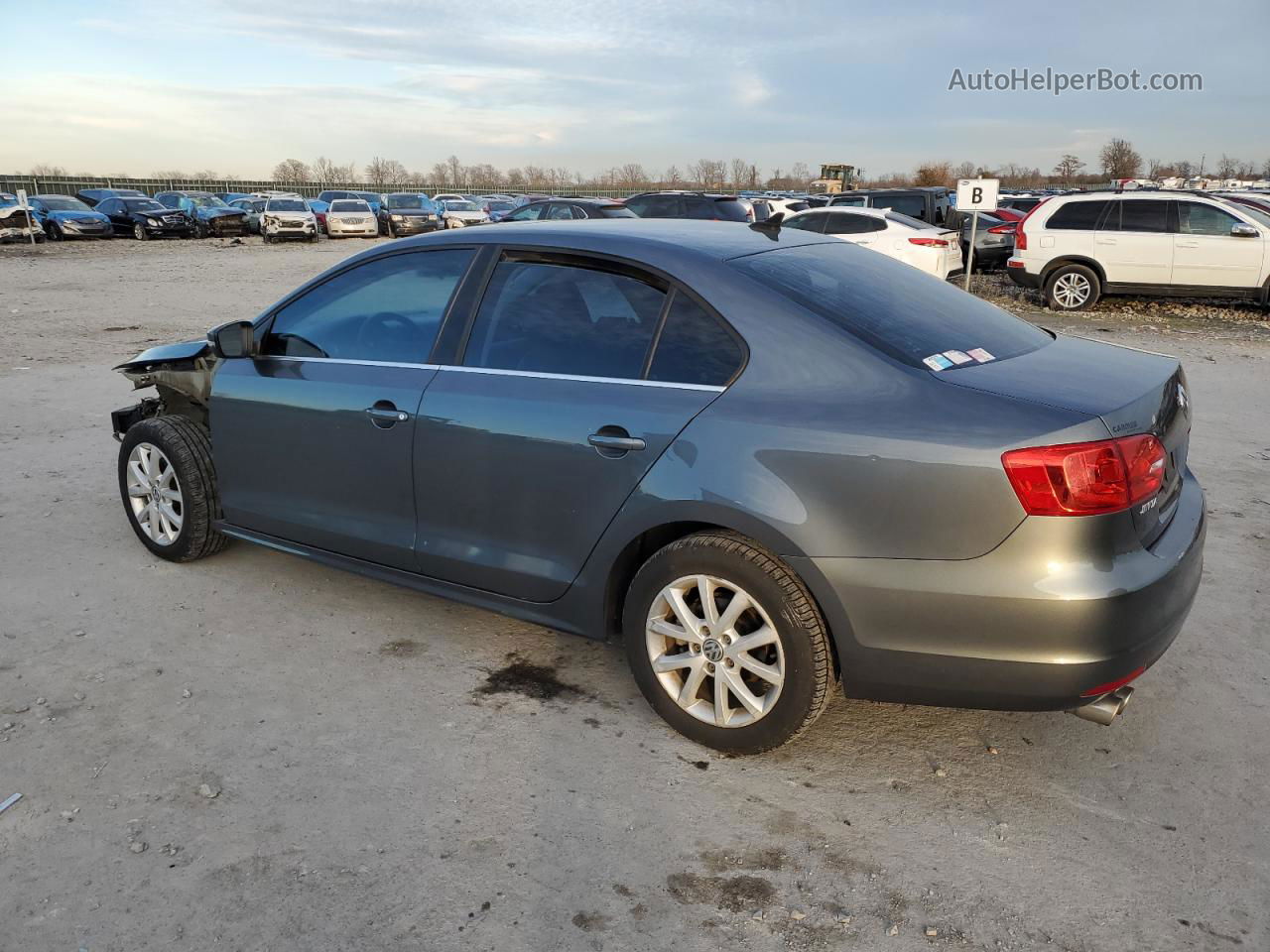 2013 Volkswagen Jetta Se Gray vin: 3VWDP7AJ8DM403639