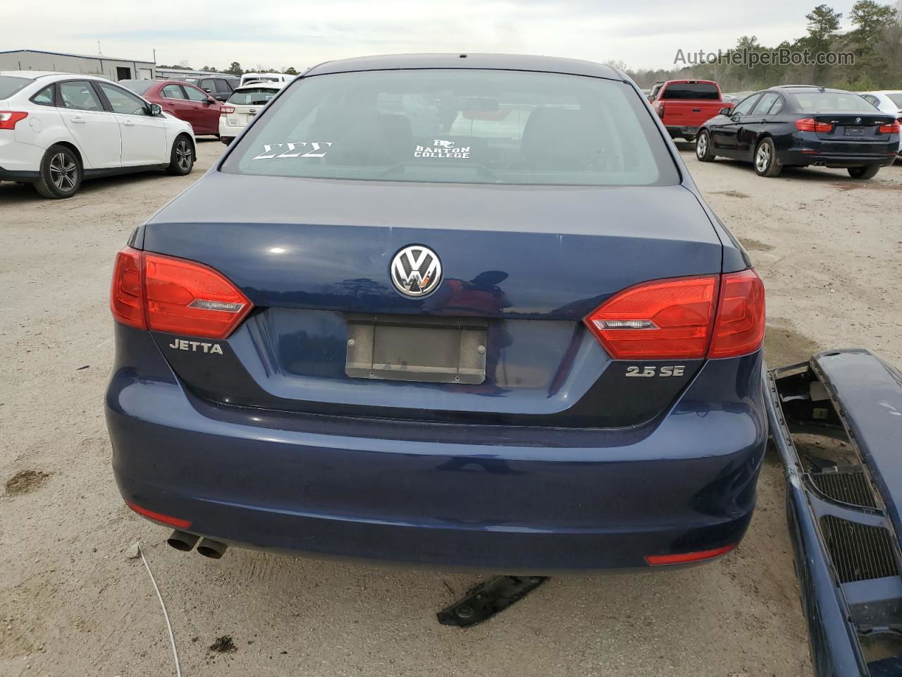 2013 Volkswagen Jetta Se Blue vin: 3VWDP7AJ8DM409330