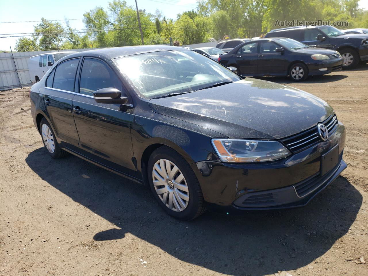 2013 Volkswagen Jetta Se Black vin: 3VWDP7AJ8DM419971