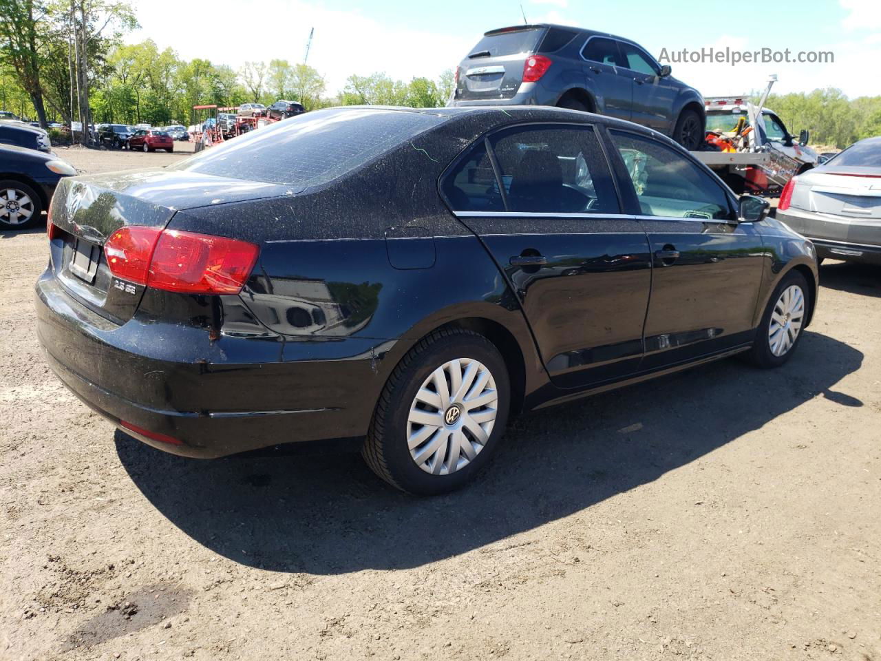 2013 Volkswagen Jetta Se Black vin: 3VWDP7AJ8DM419971