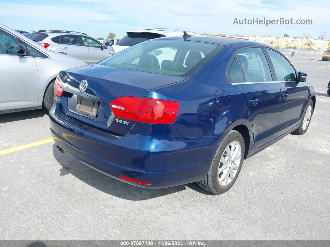 2013 Volkswagen Jetta Sedan Se W/convenience/sunroof Blue vin: 3VWDP7AJ8DM428587