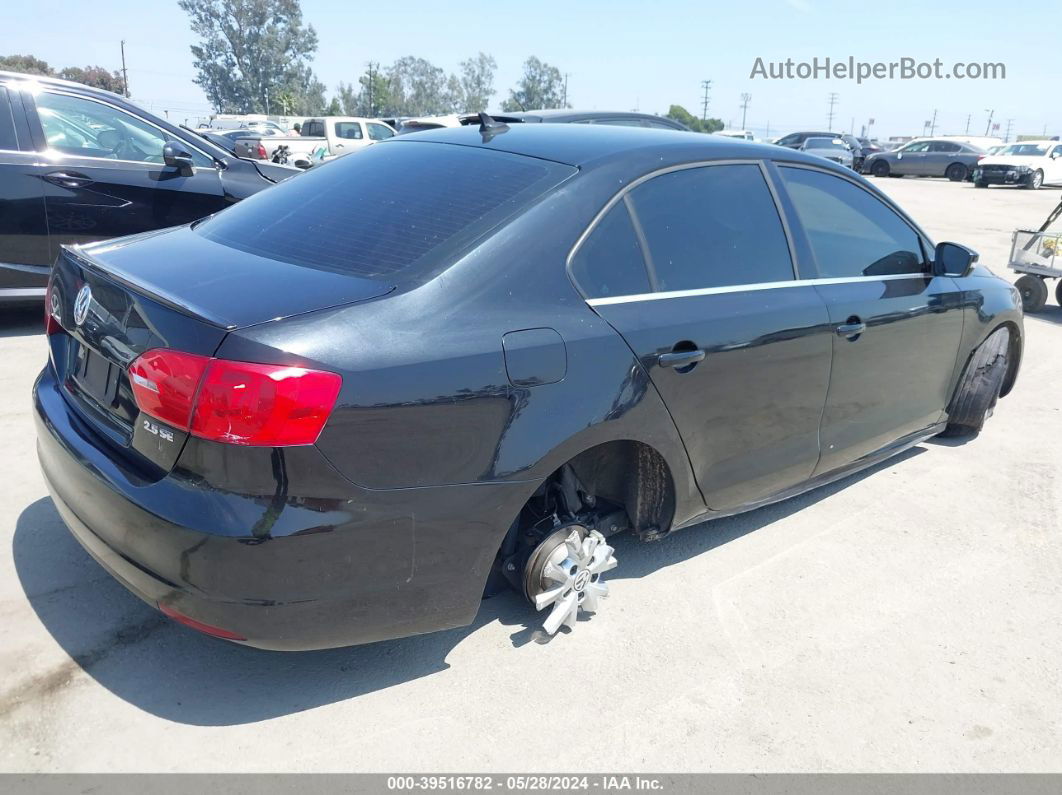 2013 Volkswagen Jetta 2.5l Se Black vin: 3VWDP7AJ8DM434082