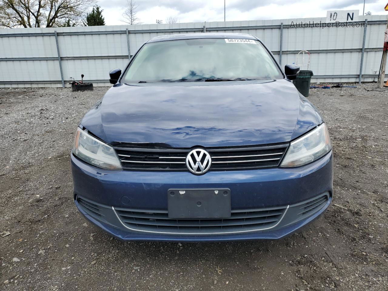 2013 Volkswagen Jetta Se Blue vin: 3VWDP7AJ8DM439637