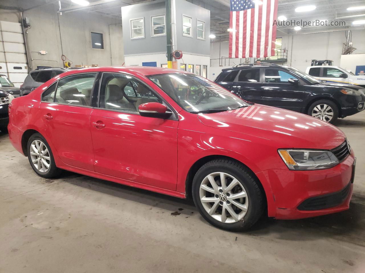 2012 Volkswagen Jetta Se Red vin: 3VWDP7AJ9CM117264