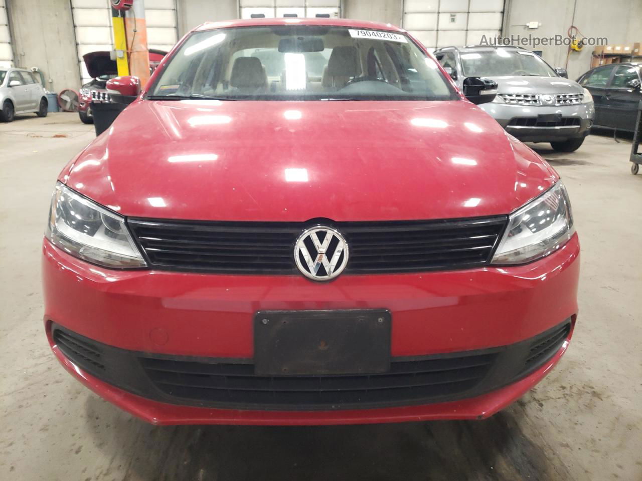 2012 Volkswagen Jetta Se Red vin: 3VWDP7AJ9CM117264