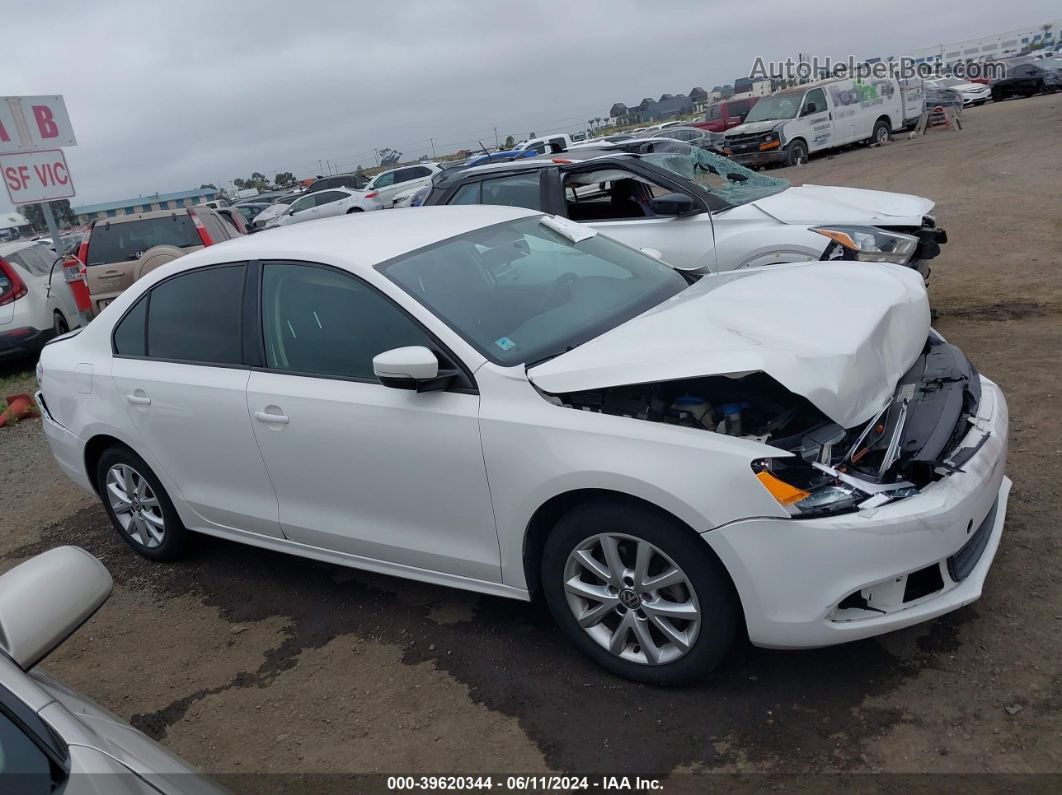 2012 Volkswagen Jetta 2.5l Se White vin: 3VWDP7AJ9CM321062