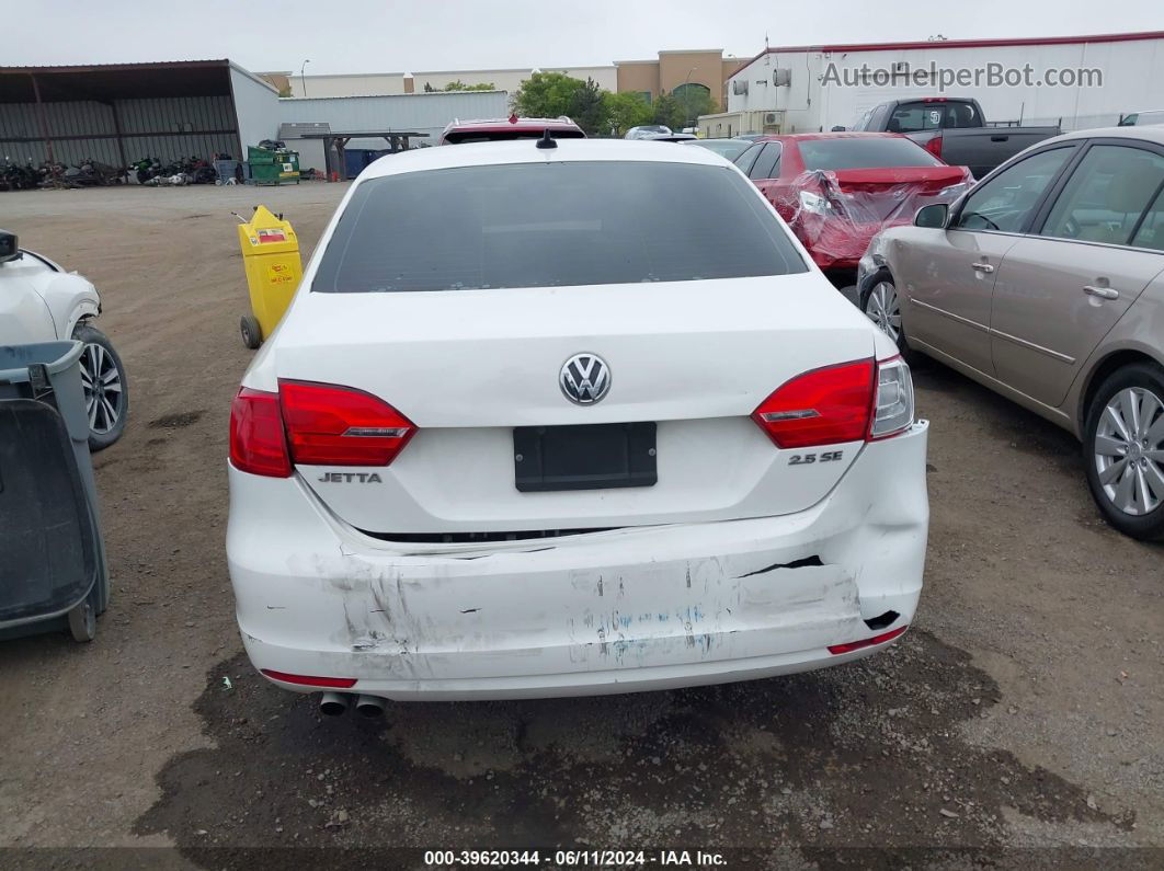 2012 Volkswagen Jetta 2.5l Se White vin: 3VWDP7AJ9CM321062