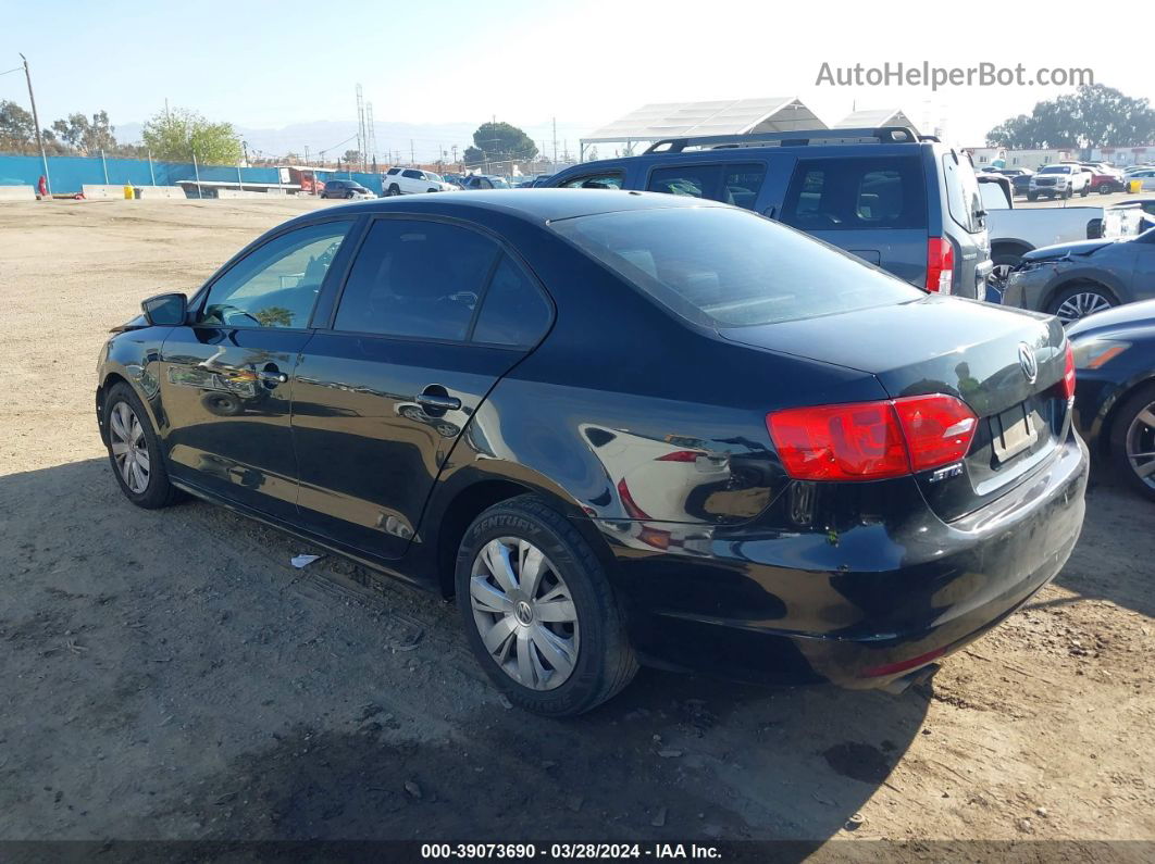 2012 Volkswagen Jetta 2.5l Se Black vin: 3VWDP7AJ9CM367300