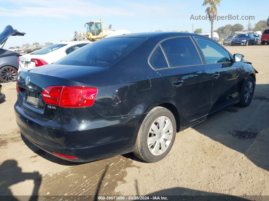 2012 Volkswagen Jetta 2.5l Se Black vin: 3VWDP7AJ9CM367300