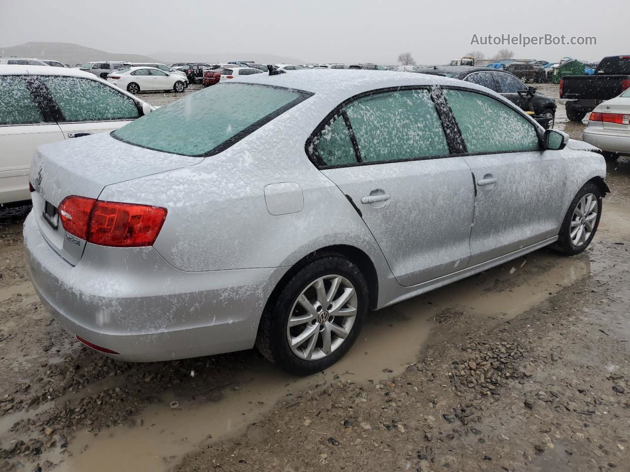 2012 Volkswagen Jetta Se Silver vin: 3VWDP7AJ9CM376305