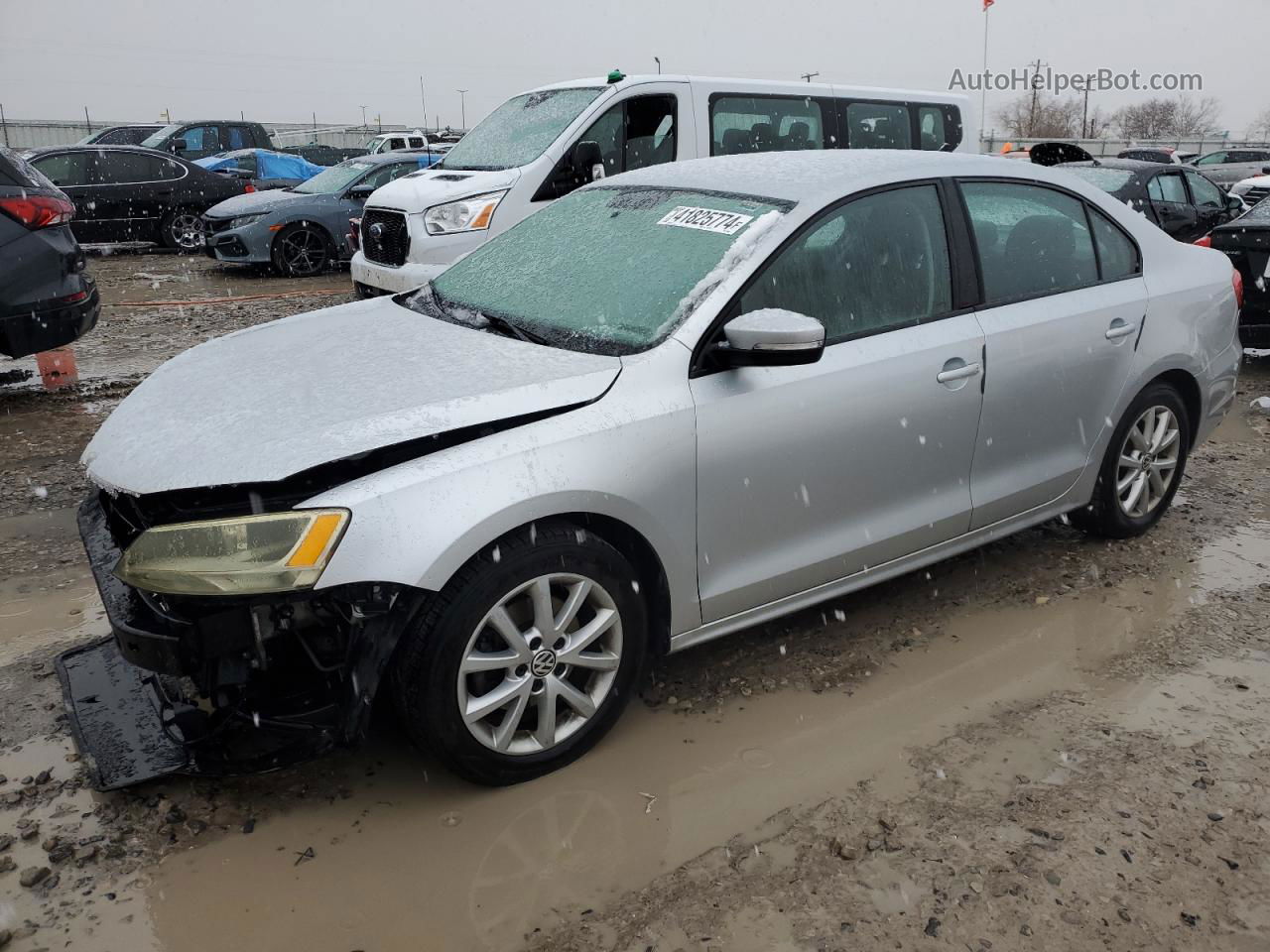 2012 Volkswagen Jetta Se Silver vin: 3VWDP7AJ9CM376305