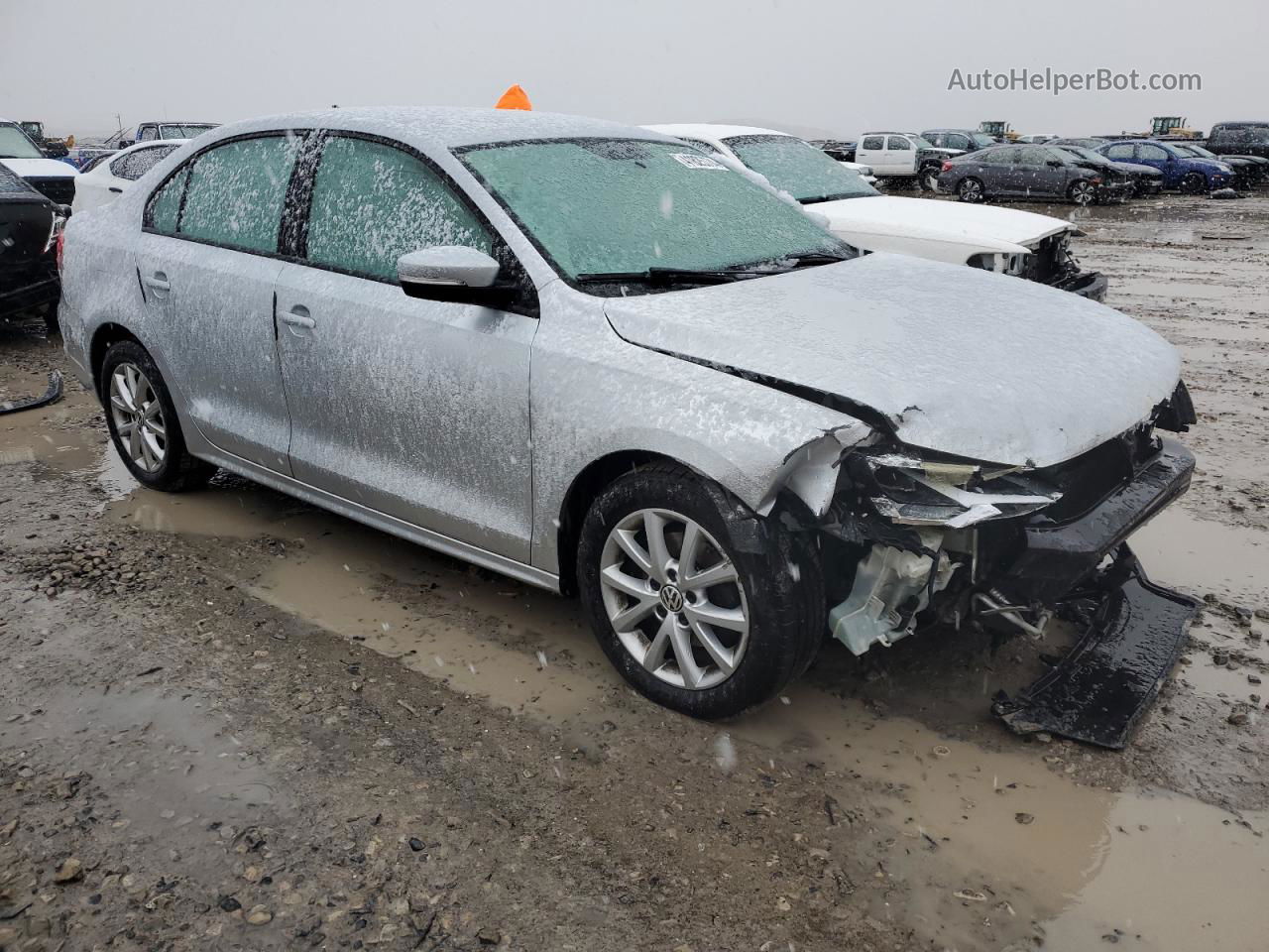 2012 Volkswagen Jetta Se Silver vin: 3VWDP7AJ9CM376305