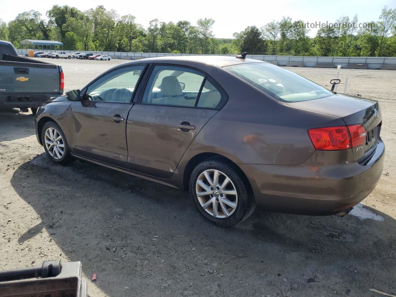 2012 Volkswagen Jetta Se Brown vin: 3VWDP7AJ9CM418990