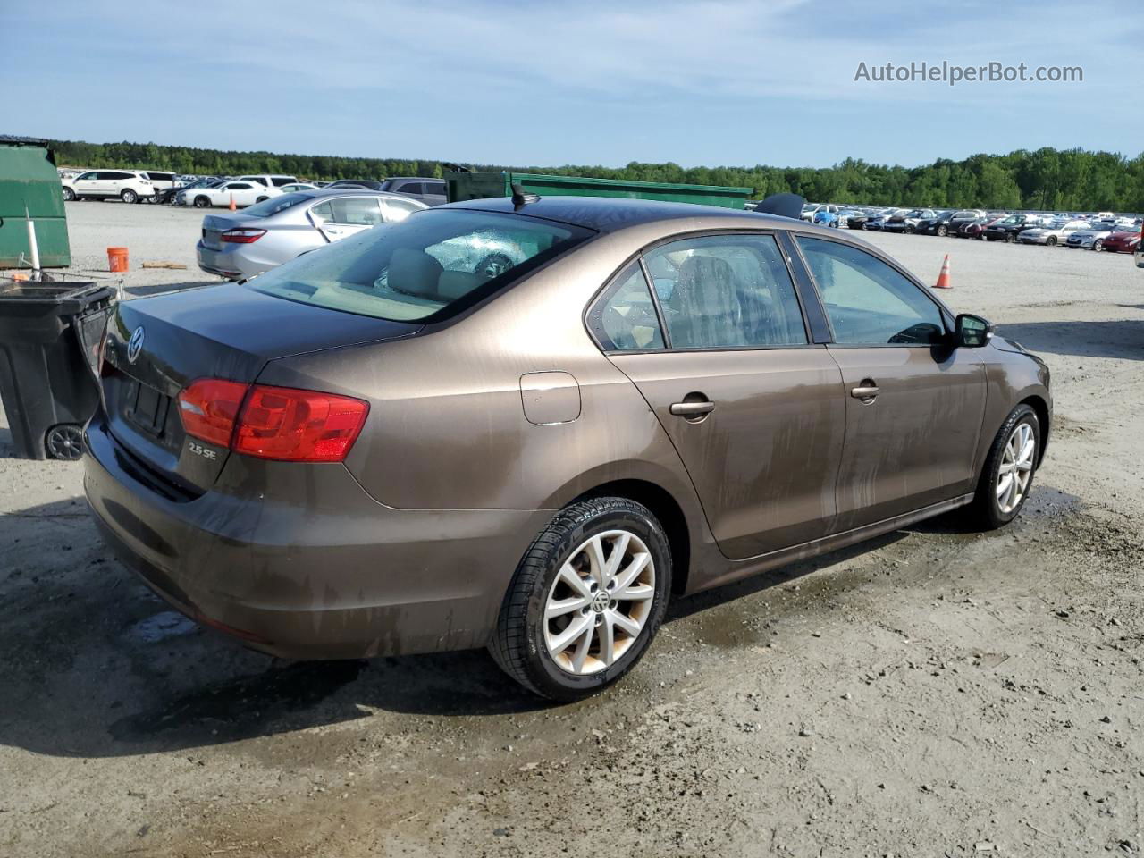 2012 Volkswagen Jetta Se Brown vin: 3VWDP7AJ9CM418990