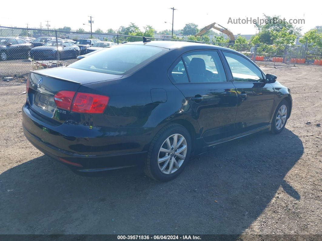 2012 Volkswagen Jetta 2.5l Se Black vin: 3VWDP7AJ9CM425874